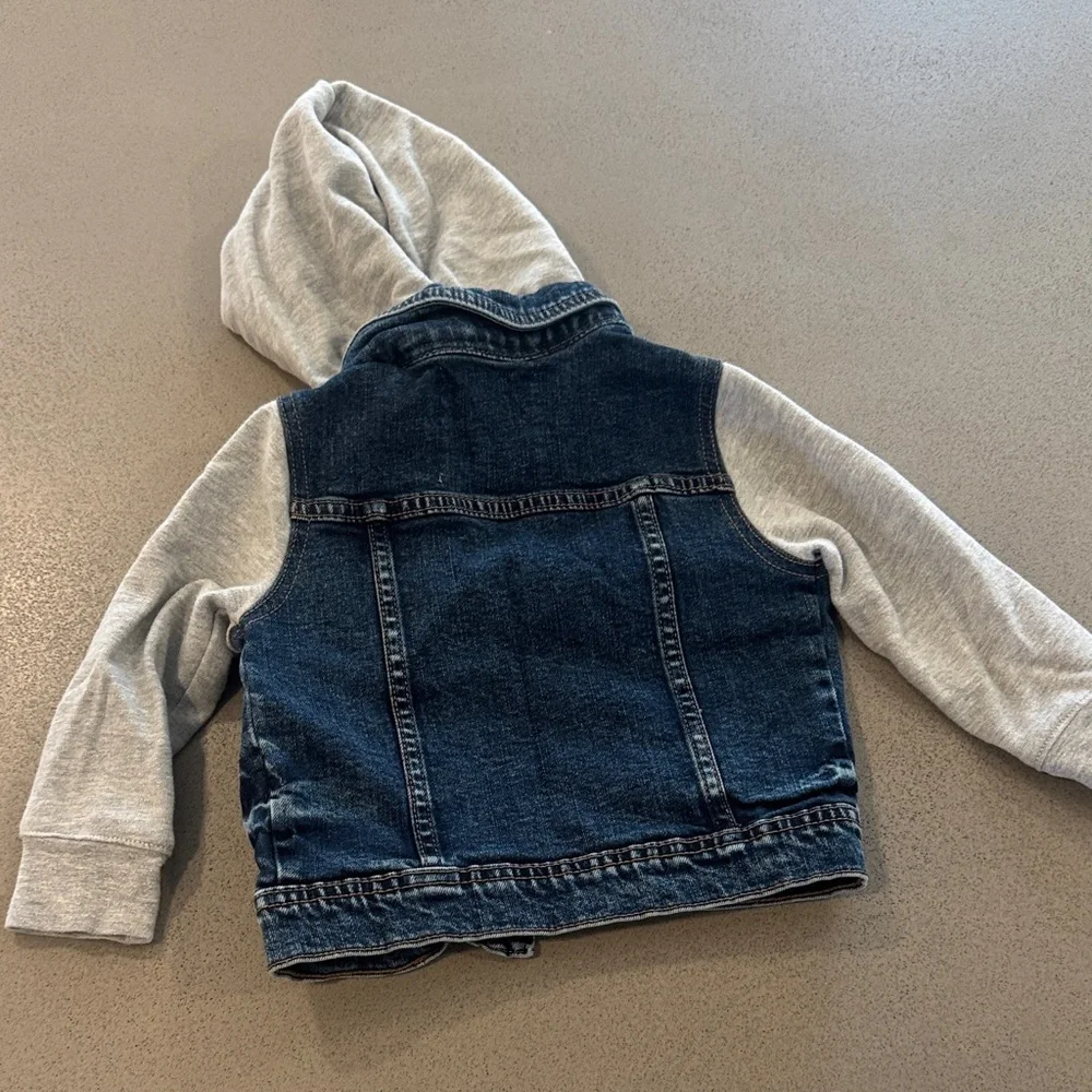 Tucker + Tate Denim Jacket with Gray Hood 2T